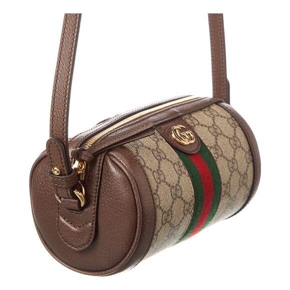 Gucci Ophidia Mini Gg Supreme Canvas & Leather Shoulder Bag, Brown - Picture 3 of 4